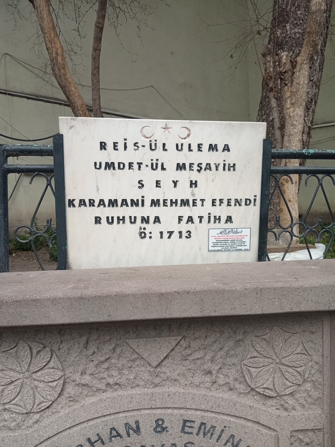 Şeyh Karamani Mehmed Efendi Kabri